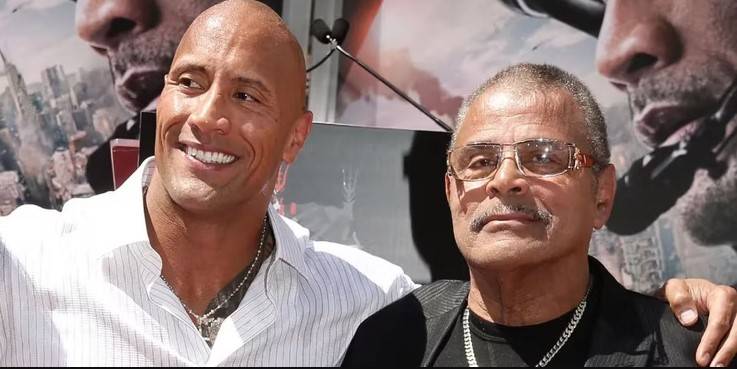 Dwayne 'The Rock' Johnson with Rocky Johnson