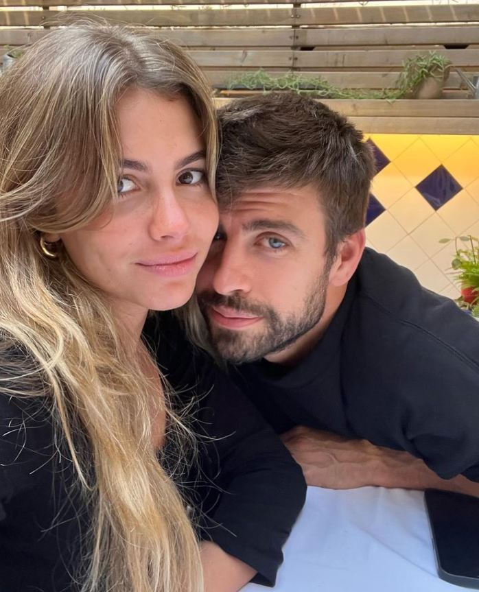 Pique with his new girlfriend Clara Chia